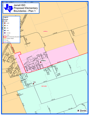 colorful map of Jarrell